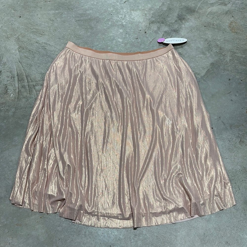 Boutique brand‎ Rose pink shiny skirt /Size 1X / A-52